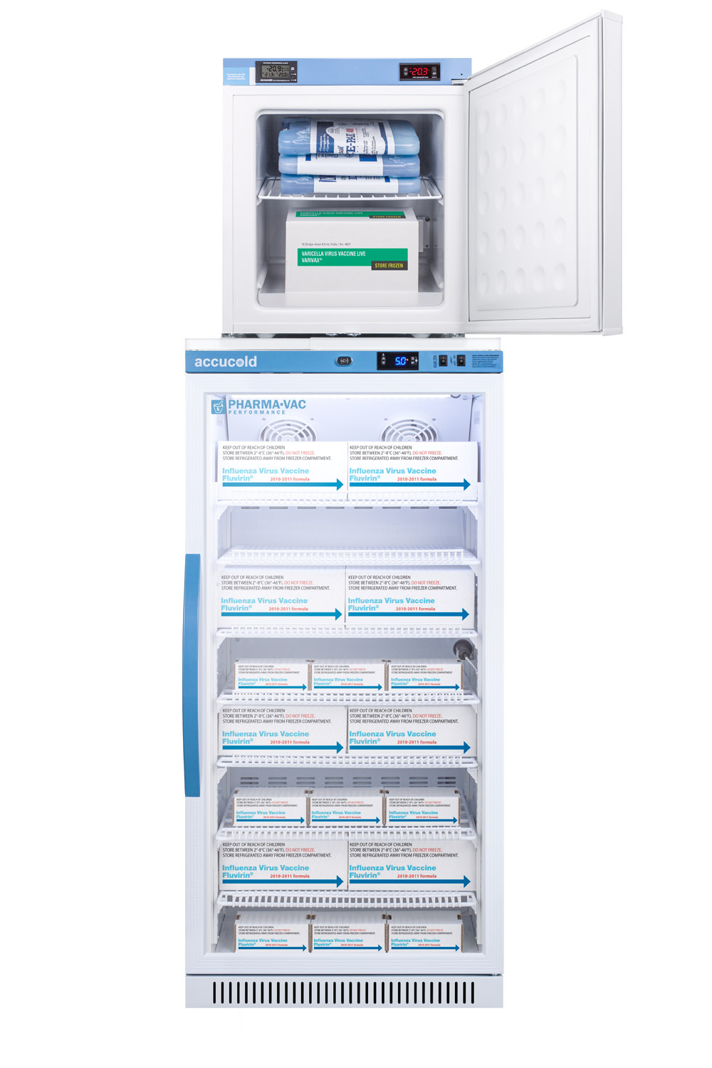 Compact medical/scientific all-freezer with digital thermostat, NIST calibrated thermometer/alarm, and front lock